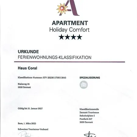Apartment Coral Und Zermatter Stadel *